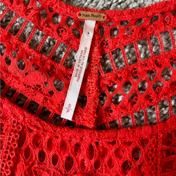 FREE PEOPLE Luna Lace Dress in Pimento - Picture 12 of 12